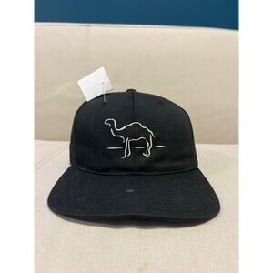 Vintage 90s CAMEL Cigarettes Silhouette Spell Out Snapback Hat Cap Black